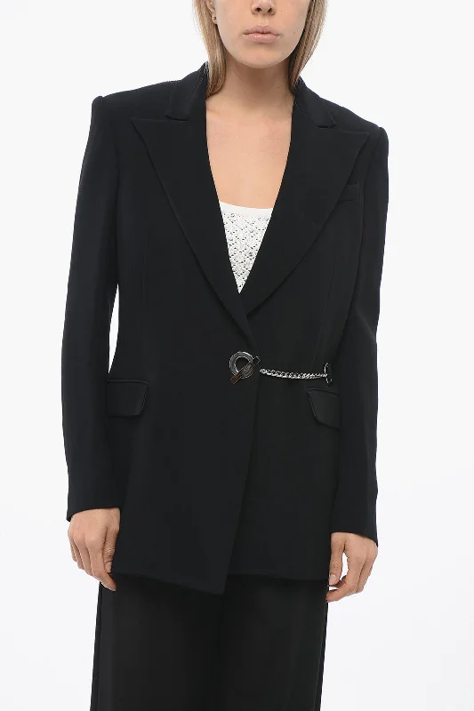 John Richmond Peak Lapel Toriko Blazer With Logoed Chain