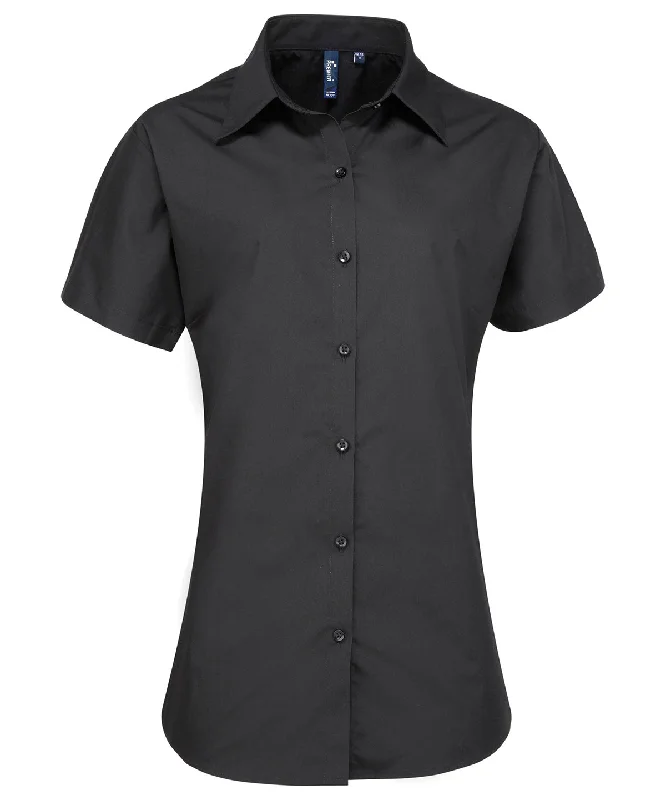 Black - Women's supreme poplin short sleeve shirt