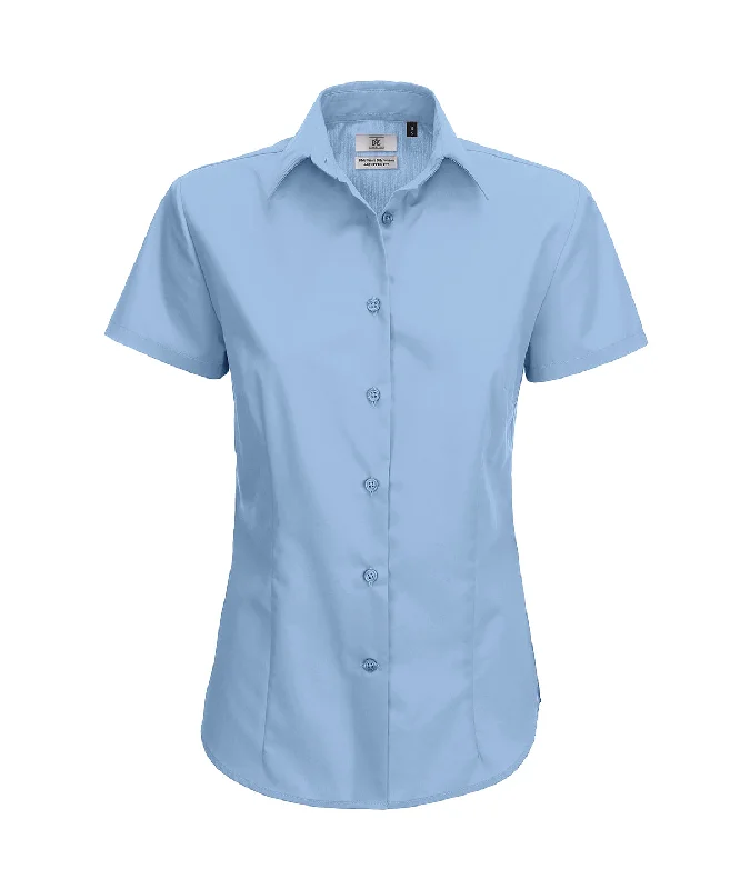 Light Blue - B&C Smart short sleeve /women