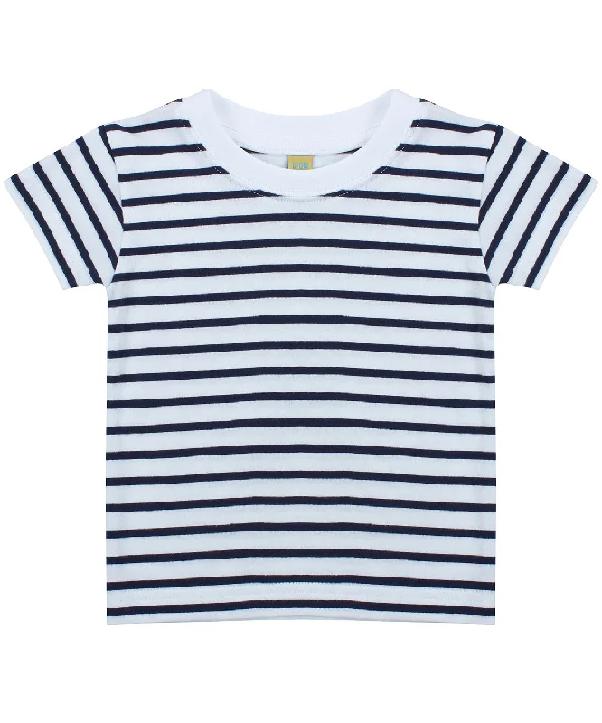 White/Oxford Navy - Short sleeve striped t-shirt