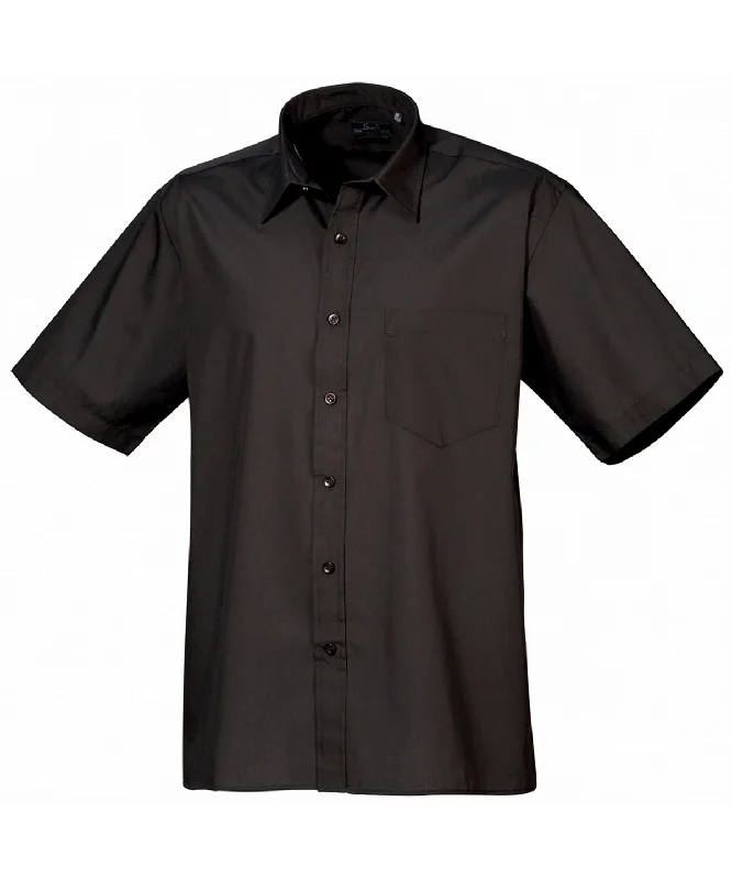 Black* - Short sleeve poplin shirt