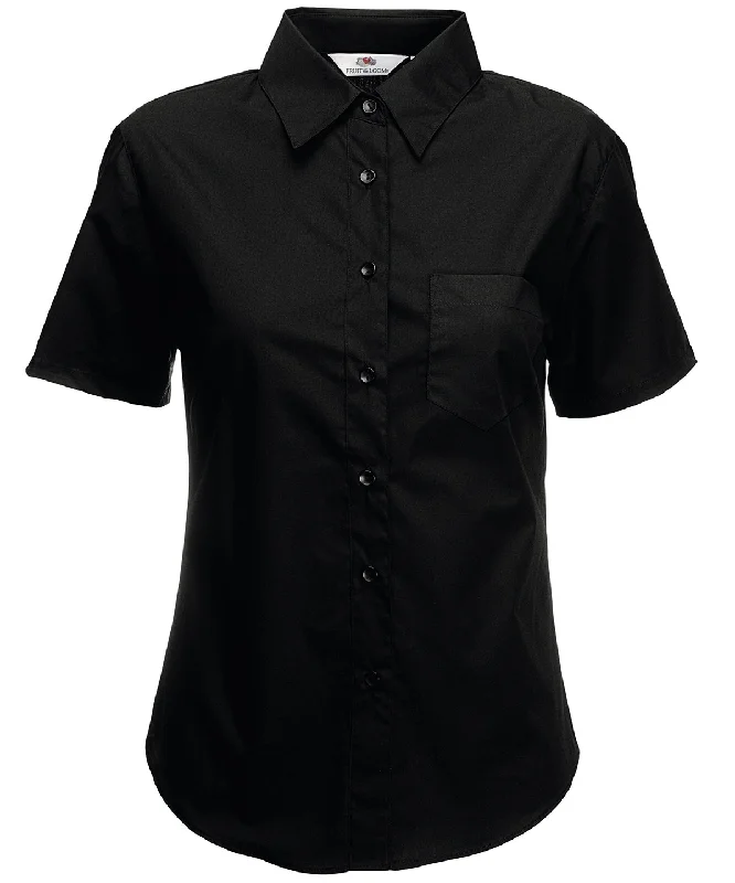 Black - Ladyfit poplin short sleeve shirt