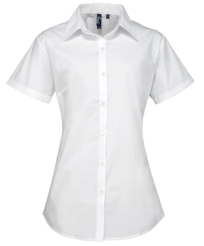 White - Women's supreme poplin short sleeve shirt