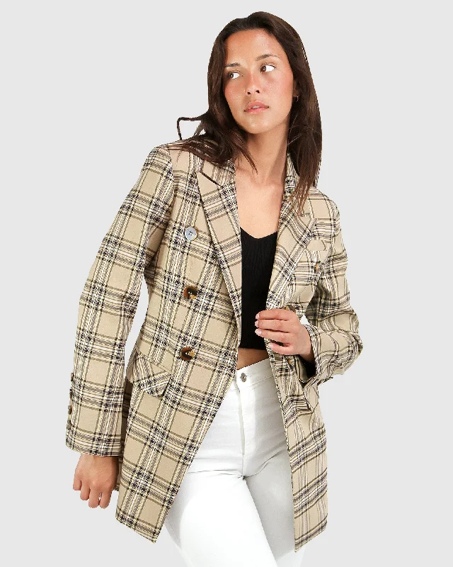 Too Cool For Work Plaid Blazer