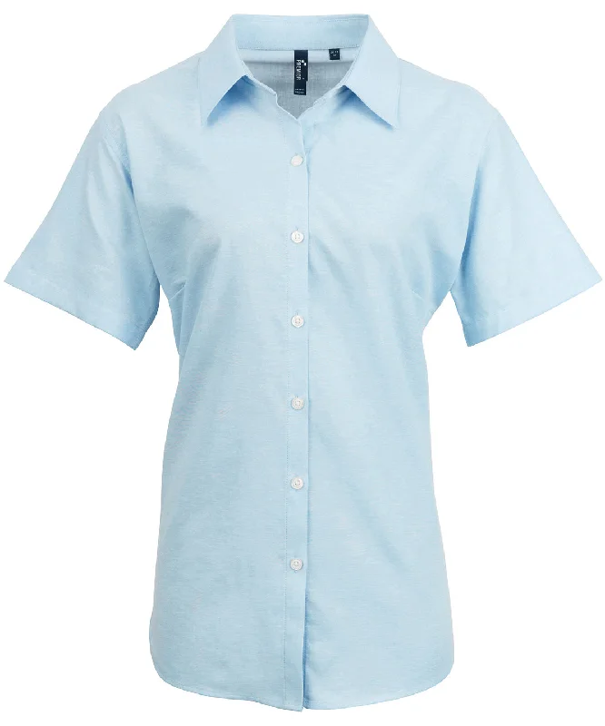 Light Blue - Women's signature Oxford short sleeve shirt