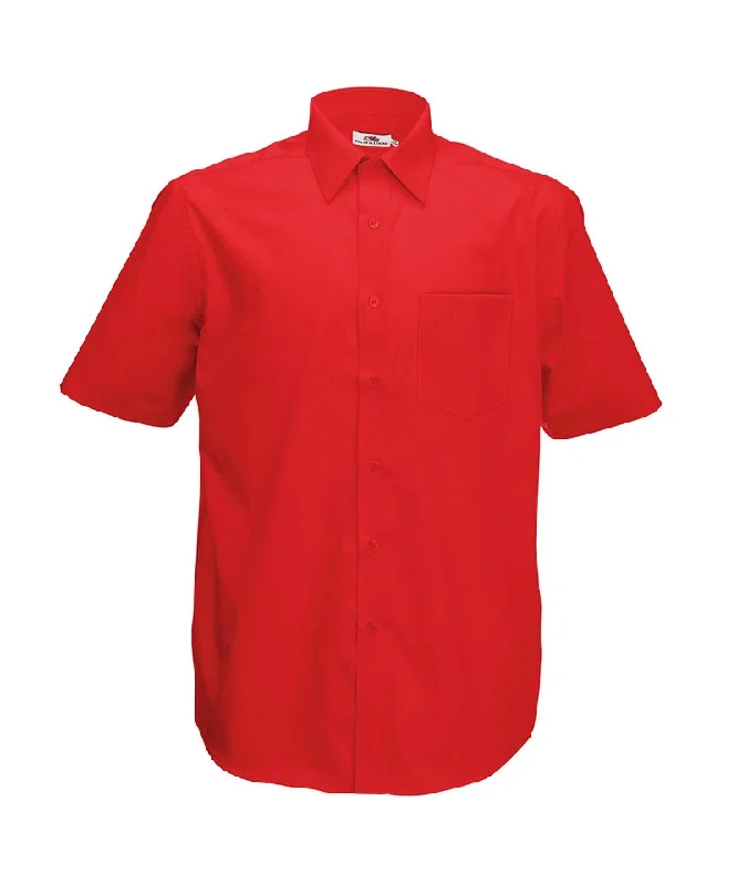 Red - Poplin short sleeve shirt