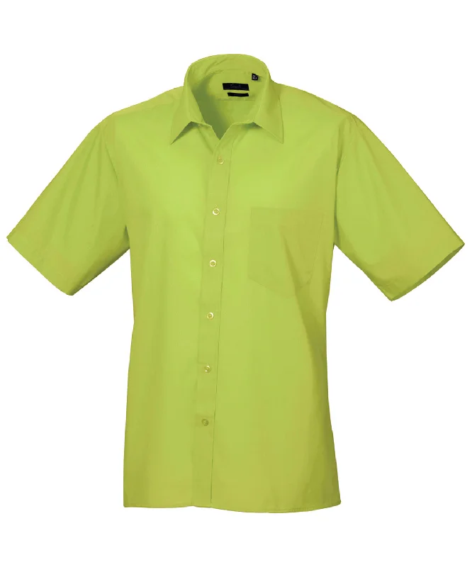 Lime* - Short sleeve poplin shirt