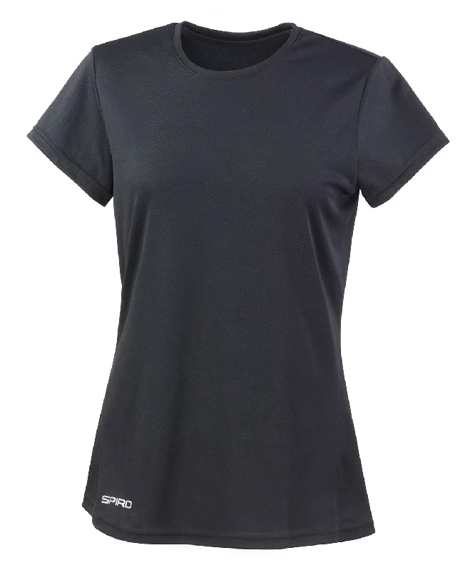 Black - Women's Spiro quick-dry short sleeve t-shirt