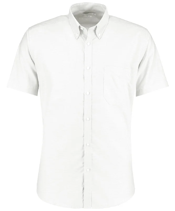 White - Slim fit workwear Oxford shirt short sleeve