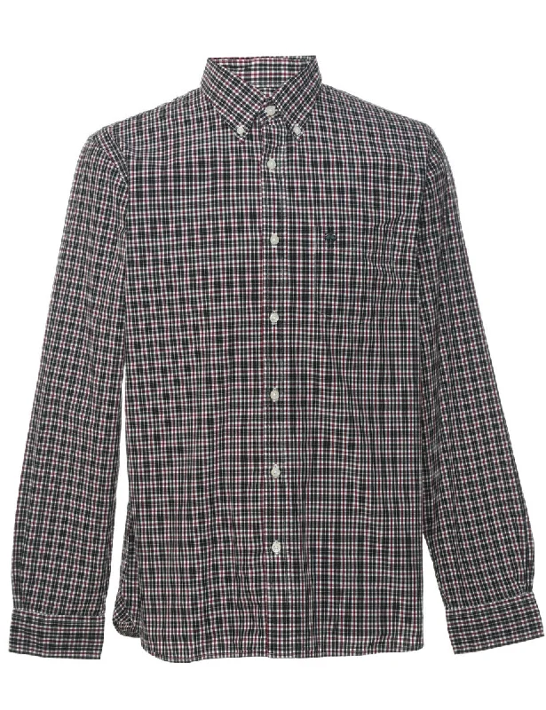 Brooks Brothers Red, Black & White Checked Shirt - L