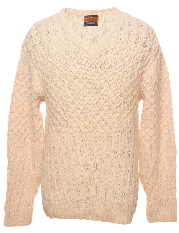 Cable Knit Jumper - XL