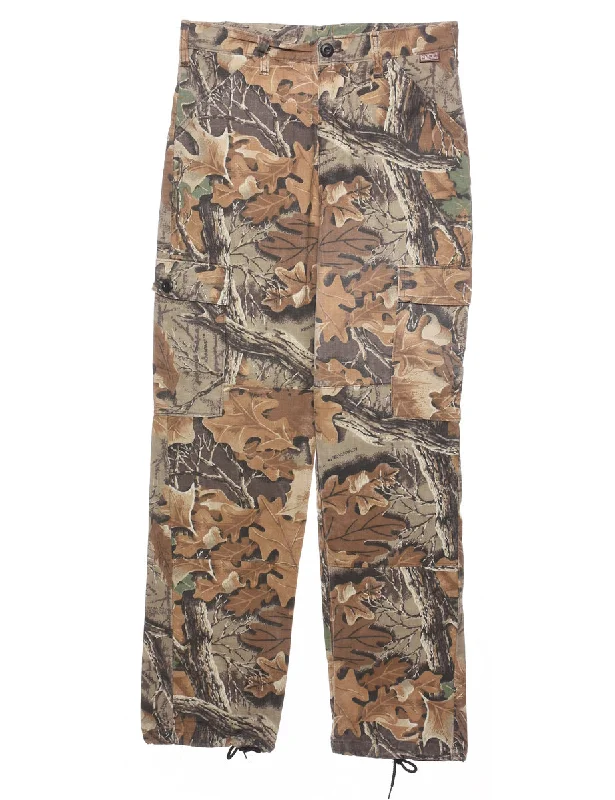 Camouflage Print Cargo Trousers - W28 L31