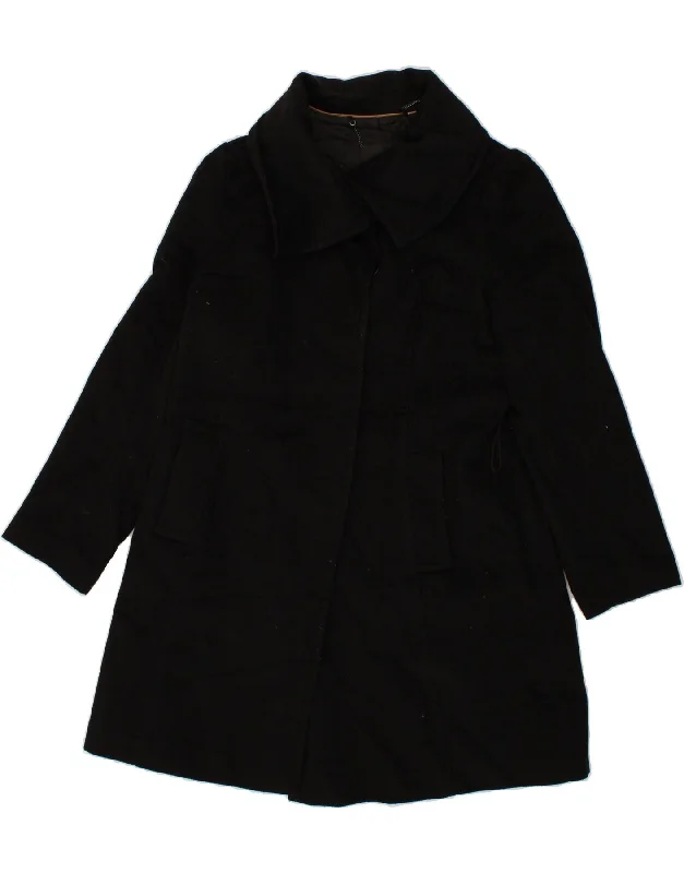 COAST Womens Overcoat UK 18 XL Black Wool