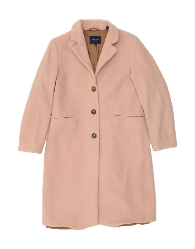 GANT Womens Overcoat UK 10 Small Pink Wool