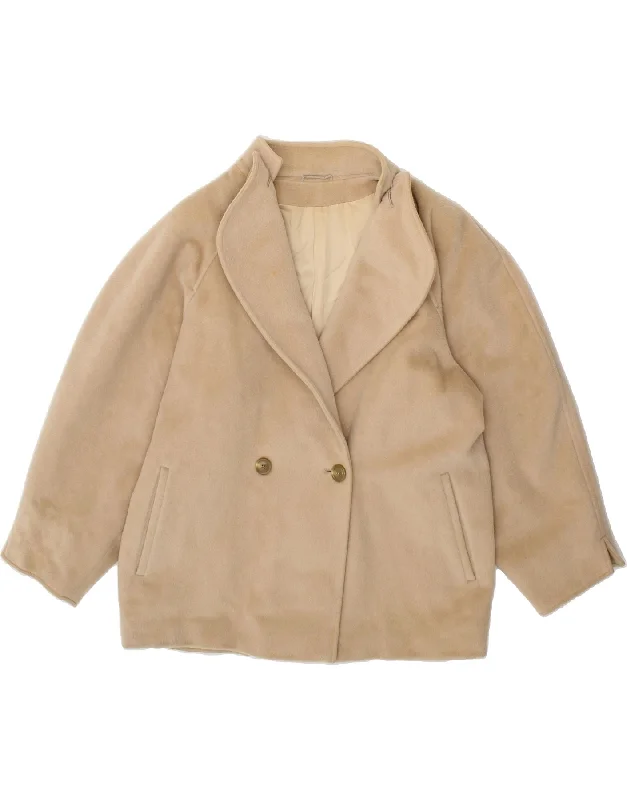 MAX MARA Womens Overcoat UK 18 XL Beige