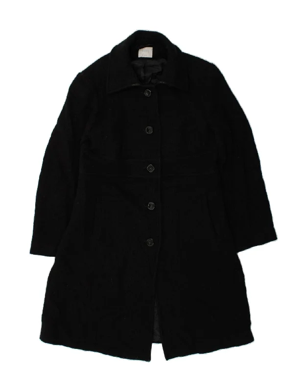 OASIS Womens Overcoat UK 16 Large Black Wool