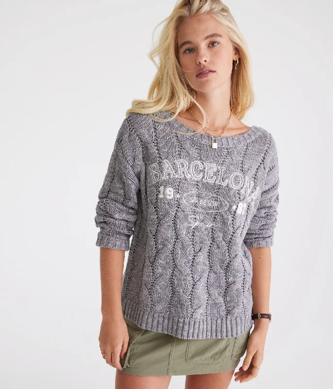 Aeropostale Wear 2 Ways Barcelona Oversized Sweater