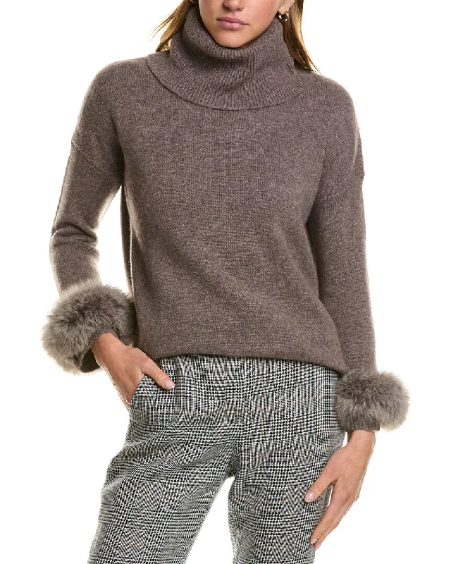 Hannah Rose Cashmere Turtleneck Sweater