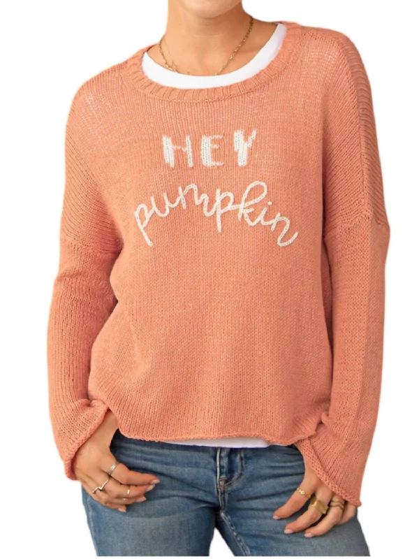 Hey Pumpkin Sweater In Orange