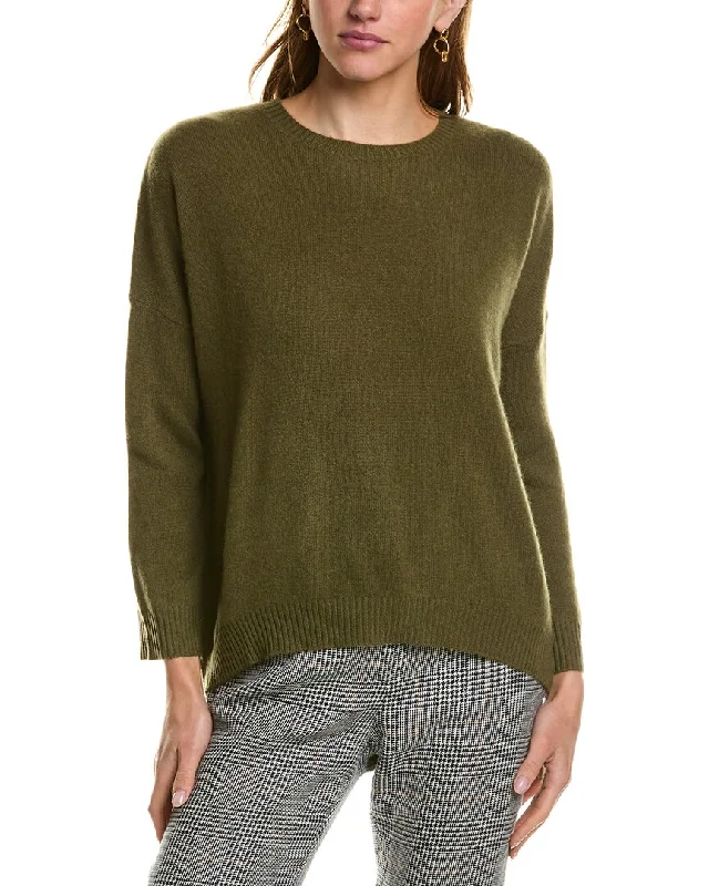 Kier + J Dropped-Shoulder Dolman Cashmere Sweater