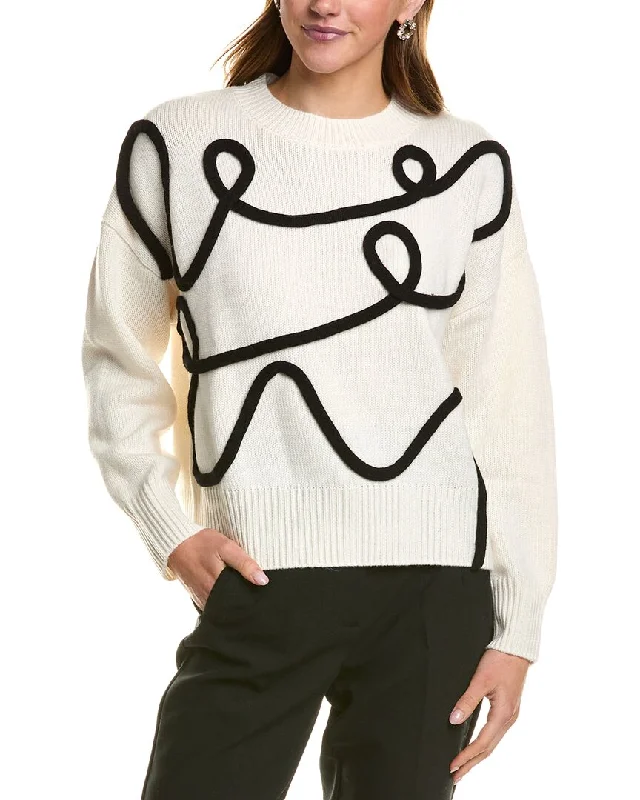 Kier + J Ribbon Wool & Cashmere-Blend Sweater