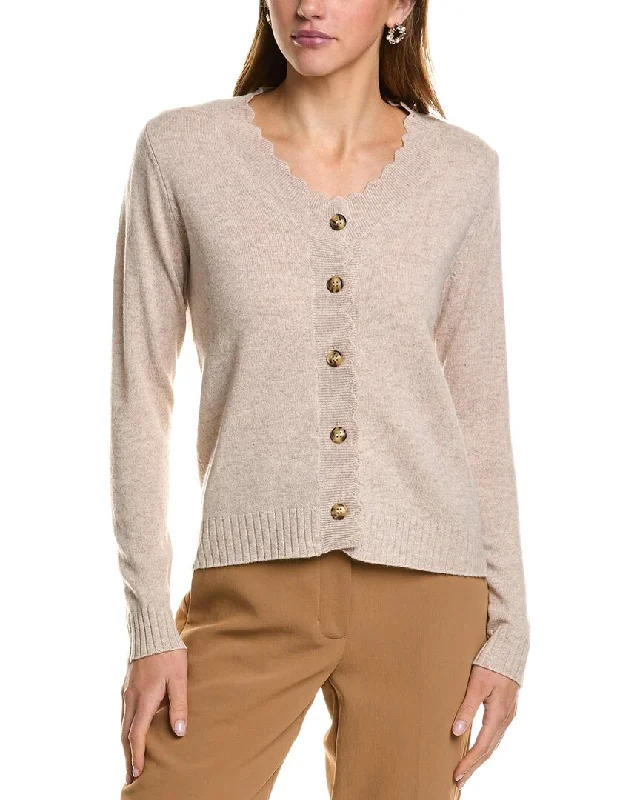 Kier + J Scallop Wool & Cashmere-Blend Cardigan