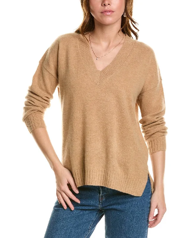 Minnie Rose High-Low Cashmere Sweater