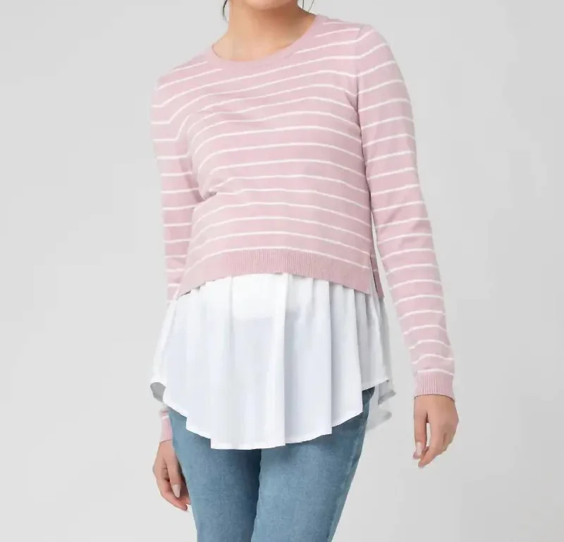 Sia Nursing Knit In Dusty Pink