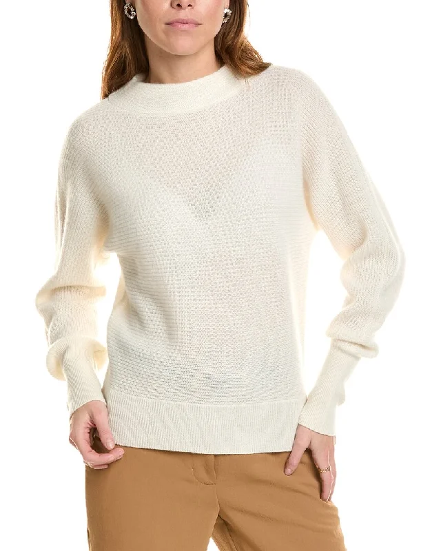 sofiacashmere Dolman Funnel Neck Cashmere Sweater