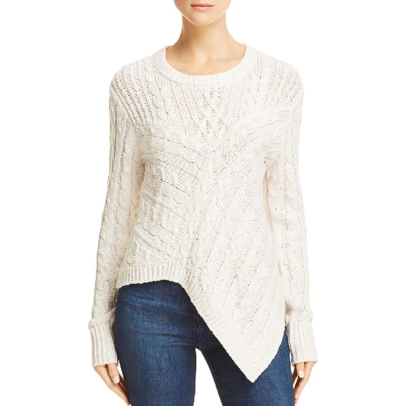 Womens Wool Asymmetric Crop Sweater