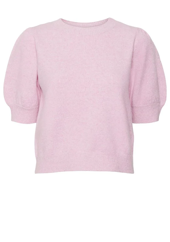 Vero Moda Doffy Short Sleeve Knit Sweater, Pastel Pink