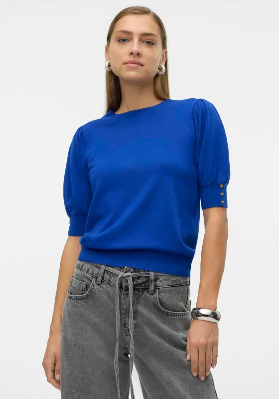 Vero Moda Holly Short Sleeve Sweater, Royal Blue